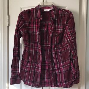 St. John’s Bay Plaid Button-up Top